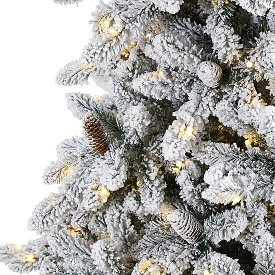 Nearly Natural 9 Foot Flocked Fir Christmas Tree