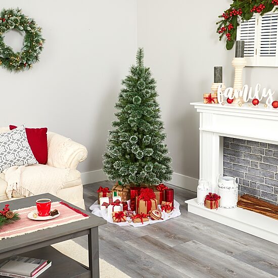 Nearly Natural 5 Foot Pre-Lit Pine Christmas Tree