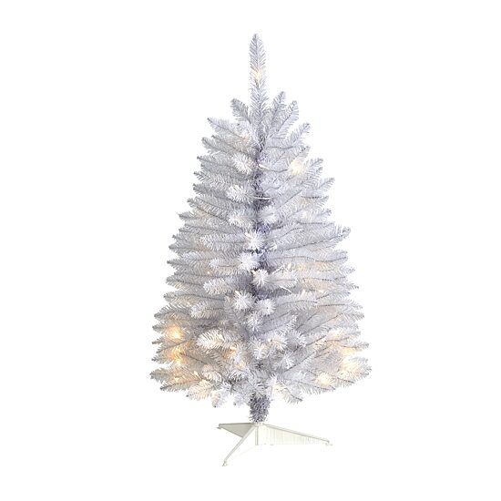 Nearly Natural 3 Foot Pre-Lit Fir Christmas Tree