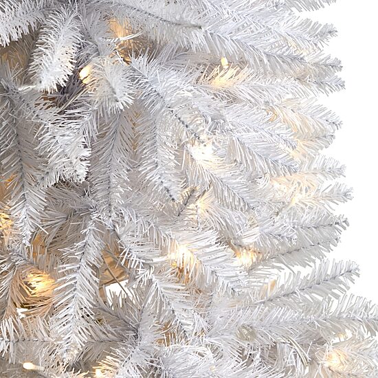 Nearly Natural 4 Foot Pre-Lit Fir Christmas Tree