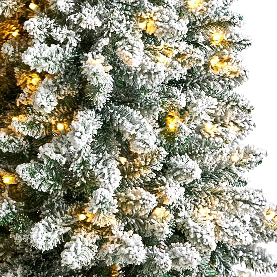 Nearly Natural 5 Foot Flocked Fir Christmas Tree