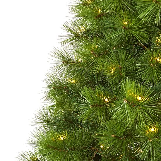 Nearly Natural 6 Foot Pre-Lit Pine Christmas Tree