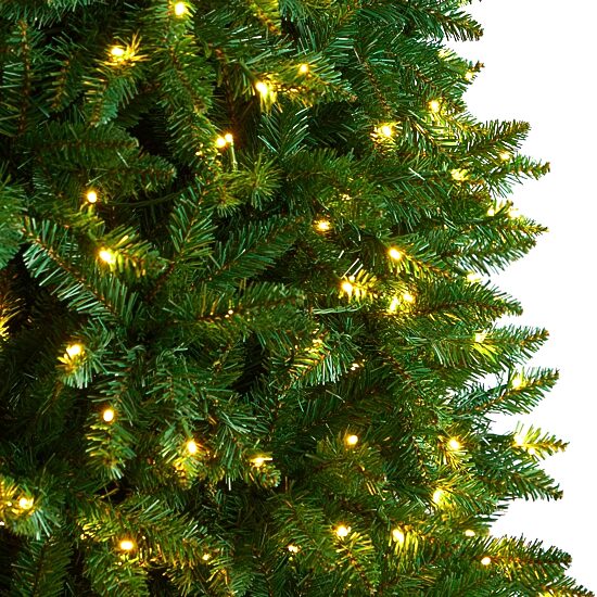 Nearly Natural 11 Foot Pre-Lit Pine Christmas Tree