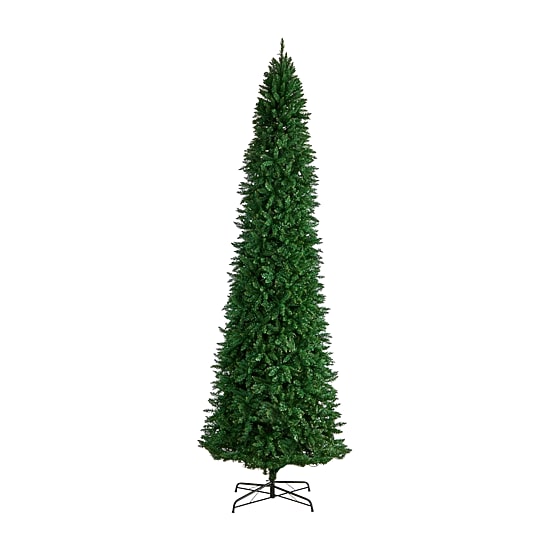 Nearly Natural 12 Foot Pre-Lit Pine Christmas Tree