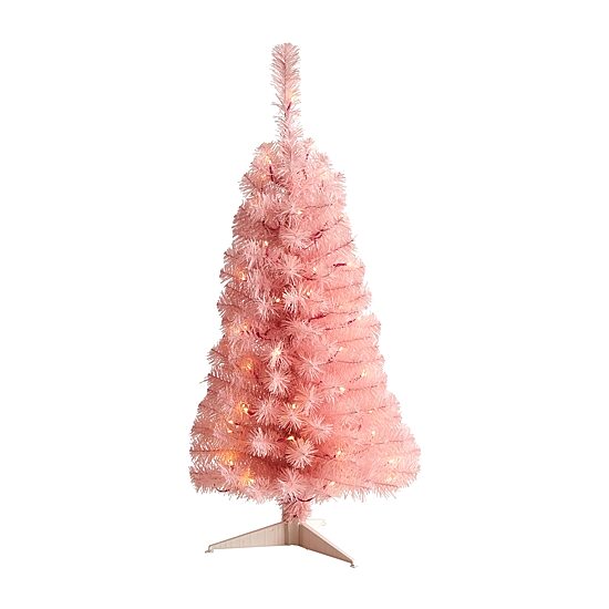 Nearly Natural 3 Foot Pre-Lit Pine Christmas Tree