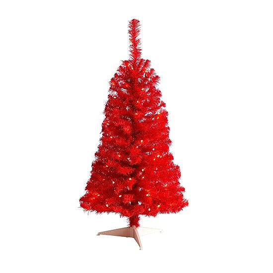 Nearly Natural 3 Foot Pre-Lit Pine Christmas Tree