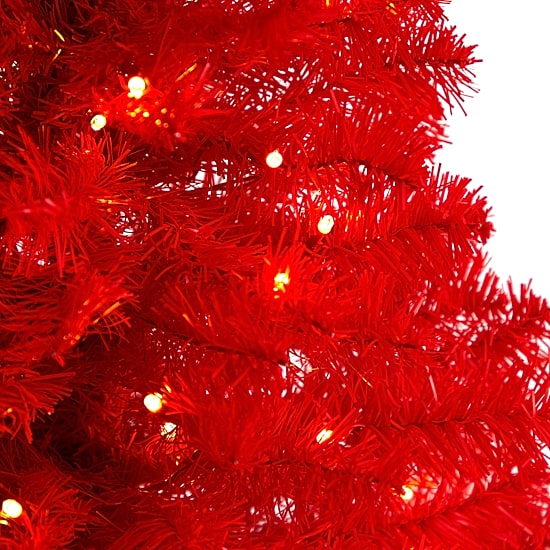 Nearly Natural 3 Foot Pre-Lit Pine Christmas Tree