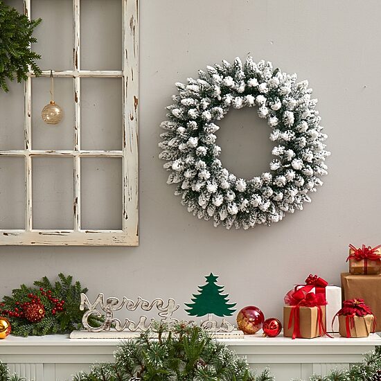 Nearly Natural Pre-Lit Wreath