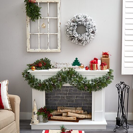 Nearly Natural Pre-Lit Wreath