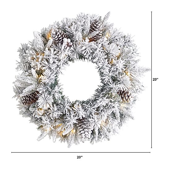 Nearly Natural Pre-Lit Wreath