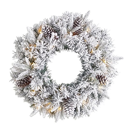 Nearly Natural Pre-Lit Wreath