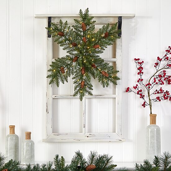 Nearly Natural Pre-Lit Wreath