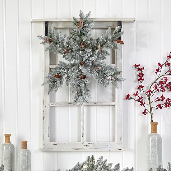Nearly Natural Pre-Lit Wreath