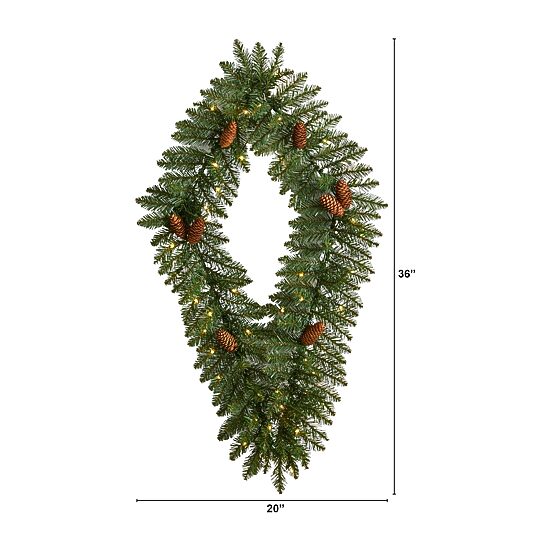 Nearly Natural Pre-Lit Wreath