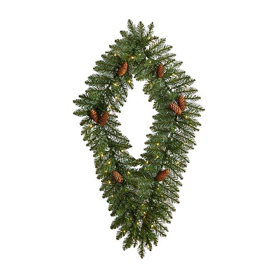 Nearly Natural Pre-Lit Wreath