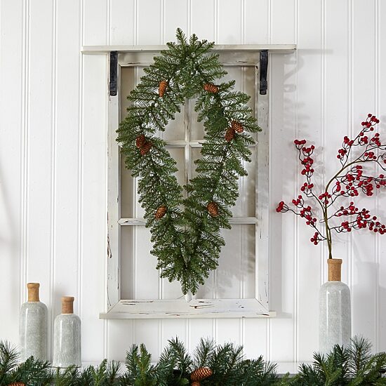 Nearly Natural Pre-Lit Wreath