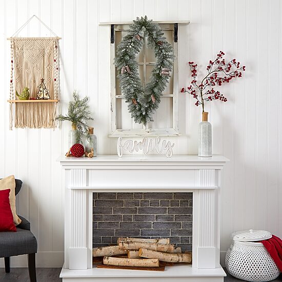 Nearly Natural Pre-Lit Wreath