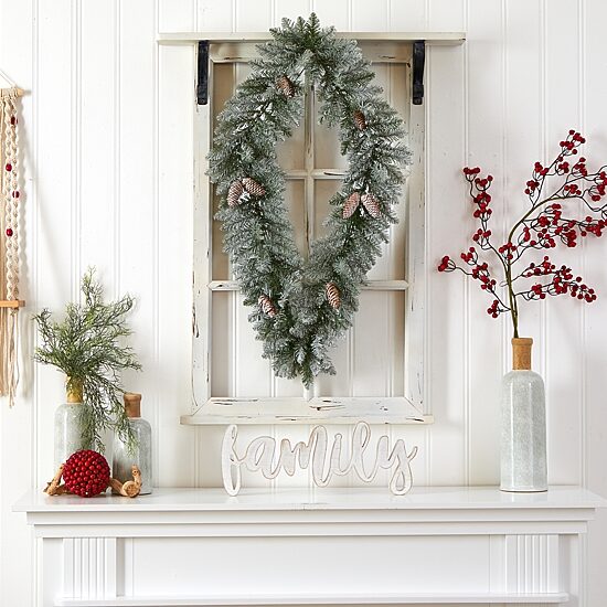 Nearly Natural Pre-Lit Wreath