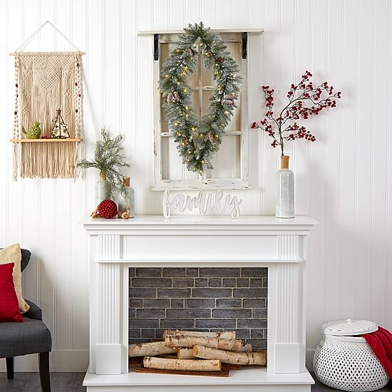 Nearly Natural Pre-Lit Wreath