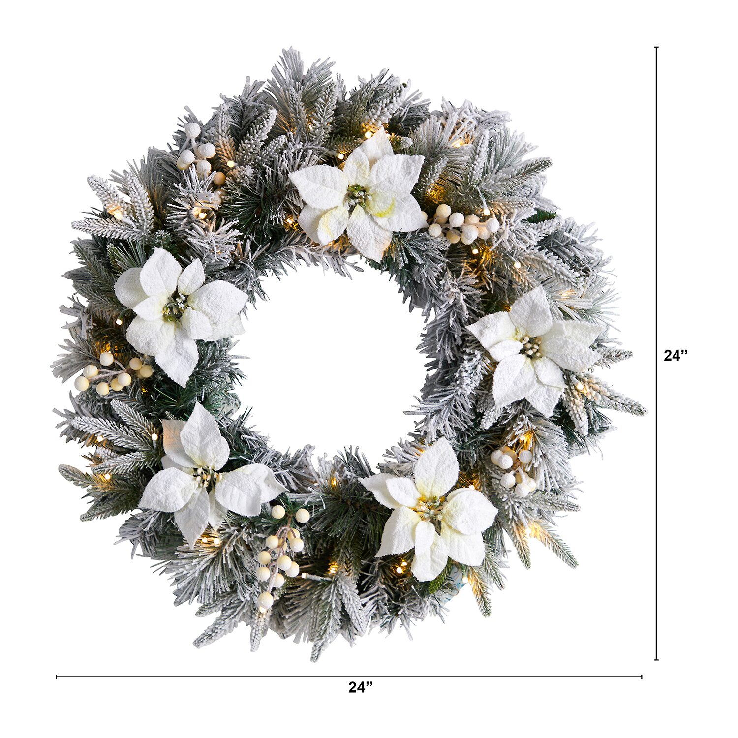 Nearly Natural Pre-Lit Wreath