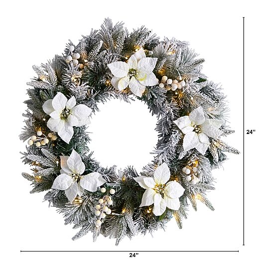 Nearly Natural Pre-Lit Wreath