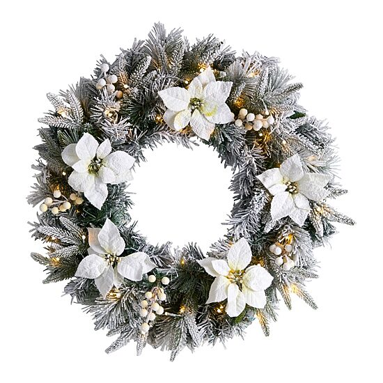 Nearly Natural Pre-Lit Wreath