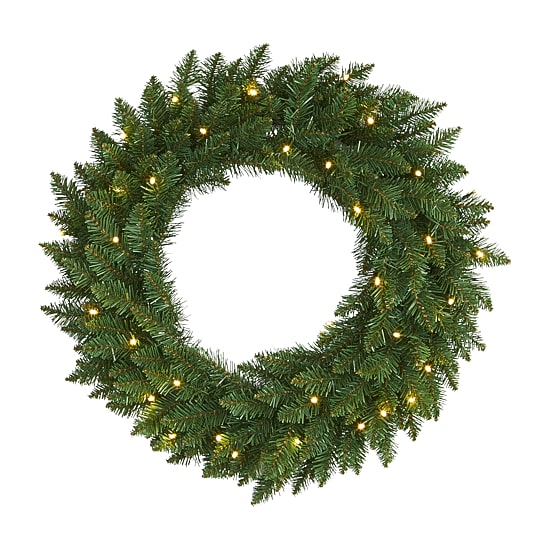 Nearly Natural Pre-Lit Wreath