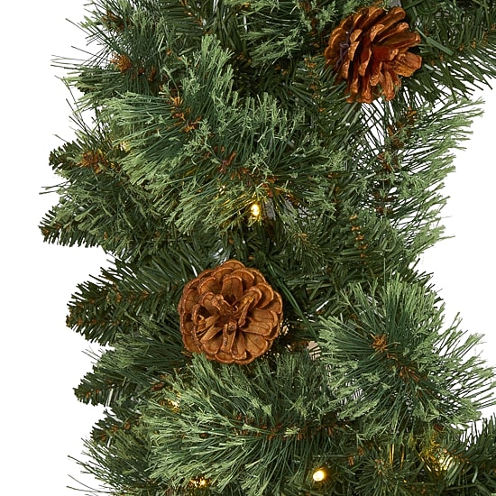 Nearly Natural Pre-Lit Wreath