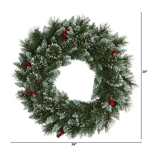 Nearly Natural Pre-Lit Wreath