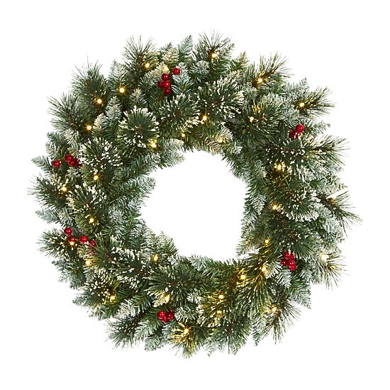 Nearly Natural Pre-Lit Wreath