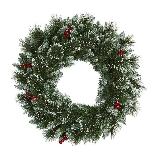 Nearly Natural Pre-Lit Wreath
