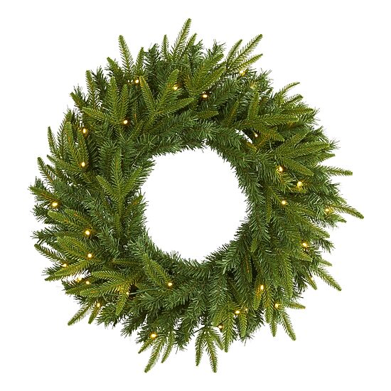 Nearly Natural Pre-Lit Wreath