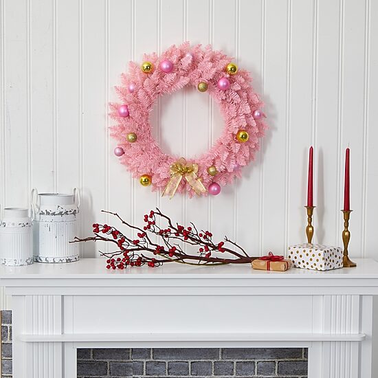 Nearly Natural Pre-Lit Wreath