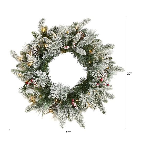 Nearly Natural Pre-Lit Wreath