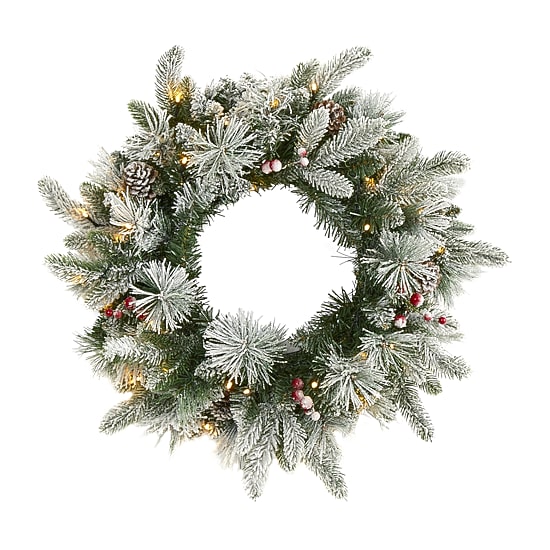 Nearly Natural Pre-Lit Wreath