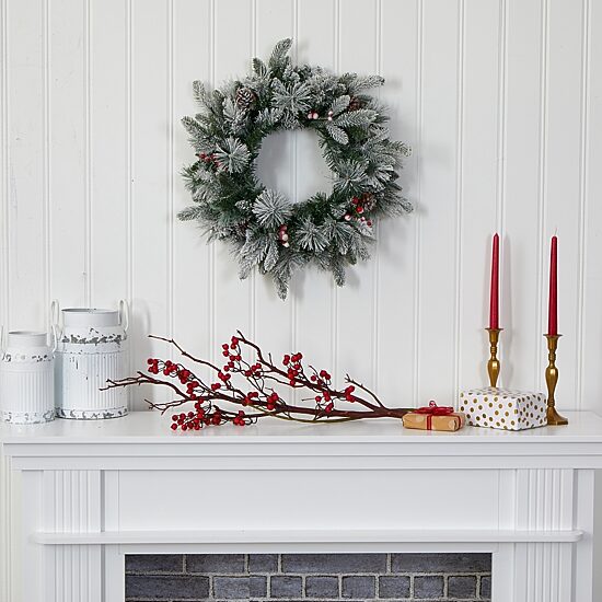 Nearly Natural Pre-Lit Wreath