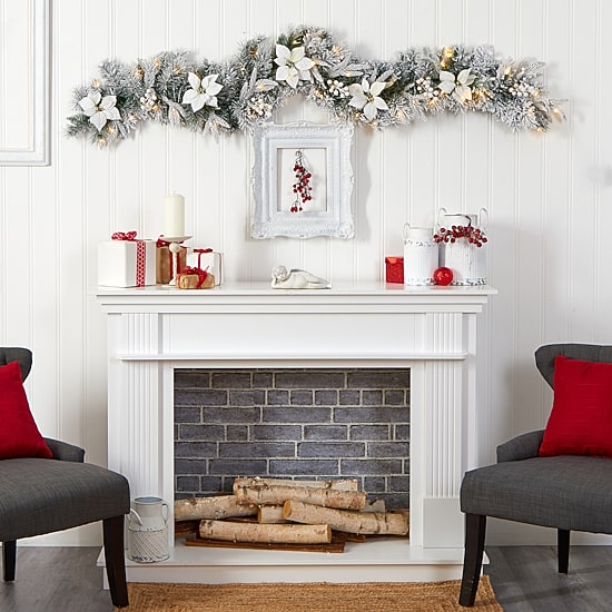 Nearly Natural Pre-Lit Indoor Garland