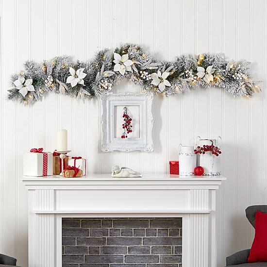 Nearly Natural Pre-Lit Indoor Garland