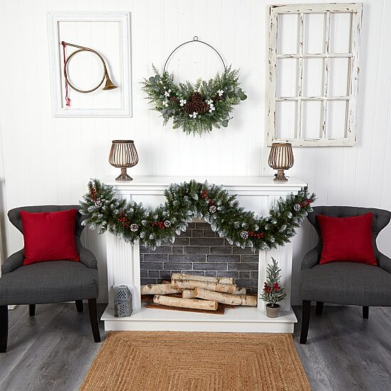 Nearly Natural Pre-Lit Indoor Garland
