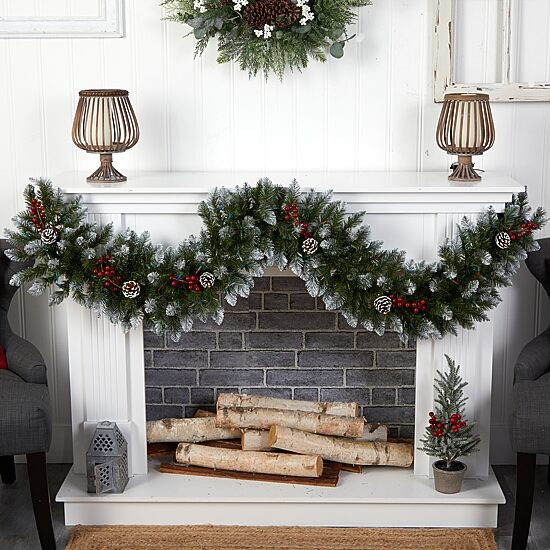 Nearly Natural Pre-Lit Indoor Garland