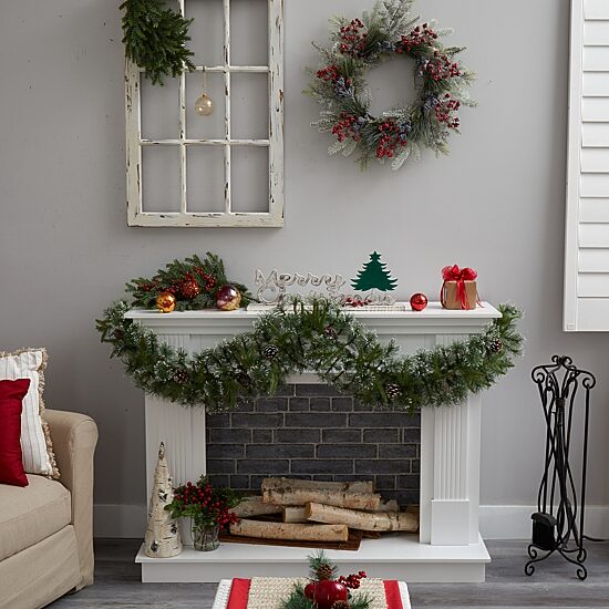 Nearly Natural Pre-Lit Indoor Garland