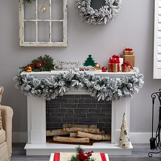 Nearly Natural Pre-Lit Indoor Garland