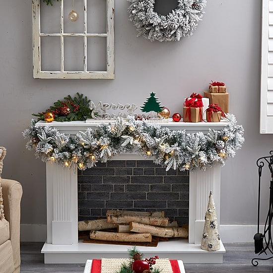 Nearly Natural Pre-Lit Indoor Garland