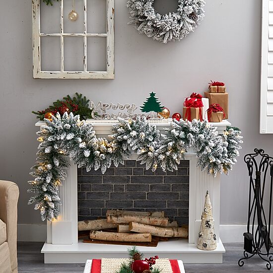 Nearly Natural Pre-Lit Indoor Garland