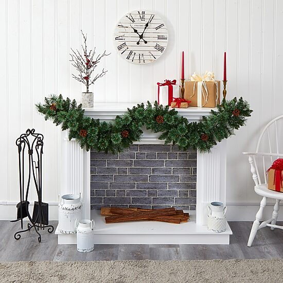Nearly Natural Pre-Lit Indoor Garland