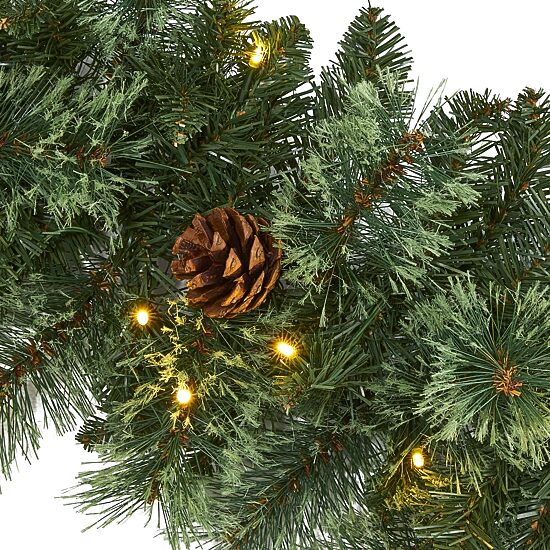 Nearly Natural Pre-Lit Indoor Garland
