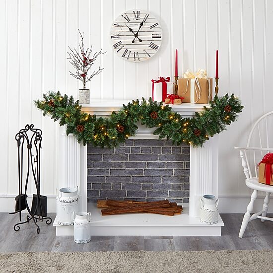 Nearly Natural Pre-Lit Indoor Garland