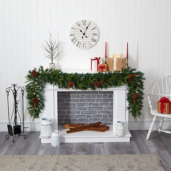 Nearly Natural Pre-Lit Indoor Garland