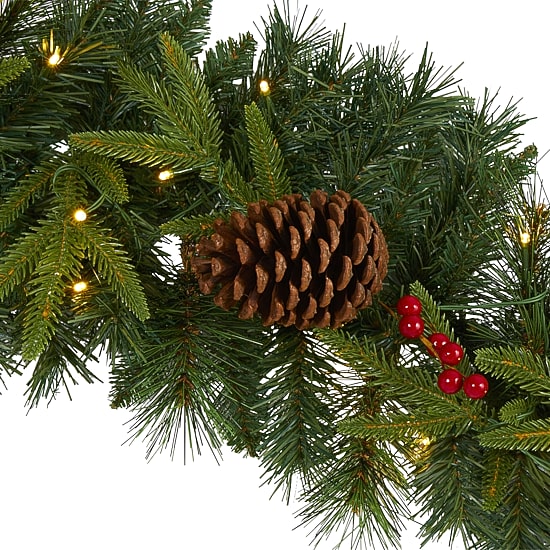 Nearly Natural Pre-Lit Indoor Garland