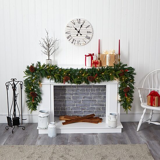 Nearly Natural Pre-Lit Indoor Garland